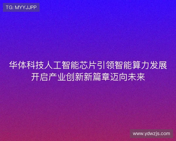 华体科技人工智能芯片引领智能算力发展开启产业创新新篇章迈向未来 华体科技人工智能芯片引领智能算力发展开启产业创新新篇章迈向未来